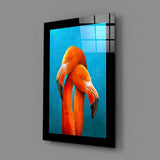 Flamingos Glass Wall Art.
