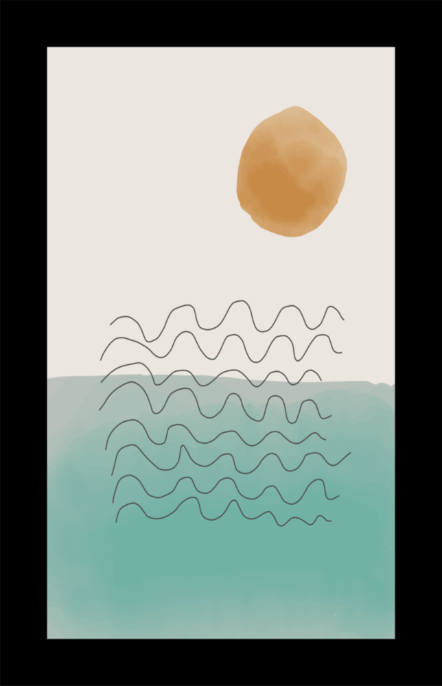 Windiges Meer Glasbild