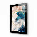 Abstract Leaf Glass Wall Art - 72x46 cm