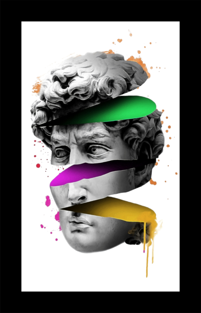 Modernity in Sculpture Glass Wall Art