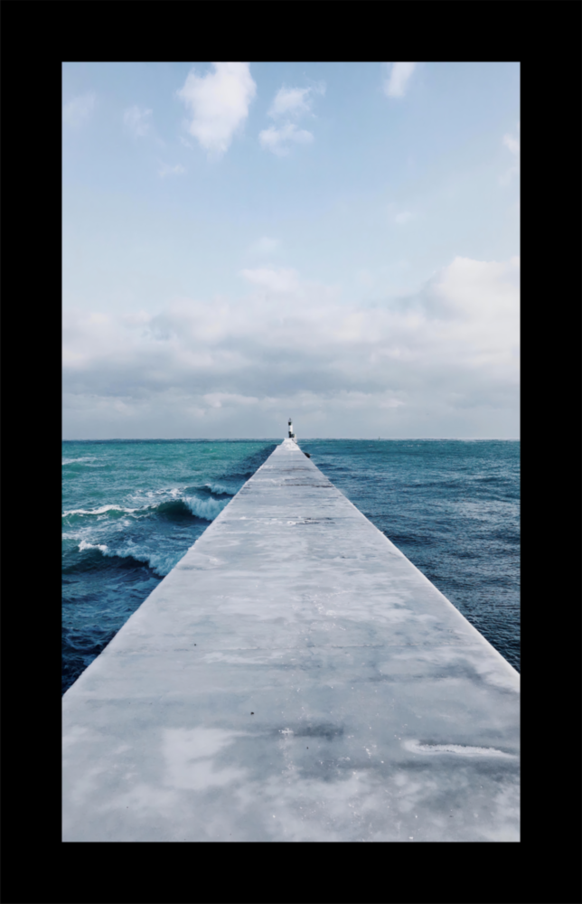 Arte de pared de vidrio de Horizonte lejos