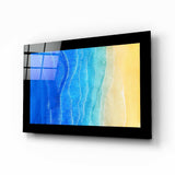 Sun Sea Beach Glass Wall Art - 72x46 cm