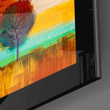 Pastel Trees Glass Wall Art.