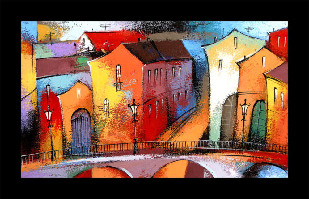 Paysage de la ville Impression sur verre