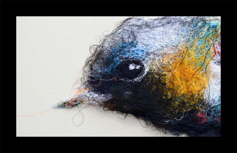 Arte de pared de vidrio de Lindo pájaro