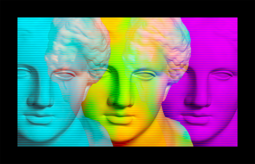 Arte della parete di vetro Modernità in scultura