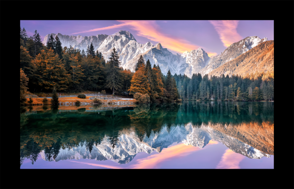 Arte della parete di vetro Lago del ghiacciaio