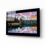 Cuadro de cristal Lago glaciar - 72x46 cm