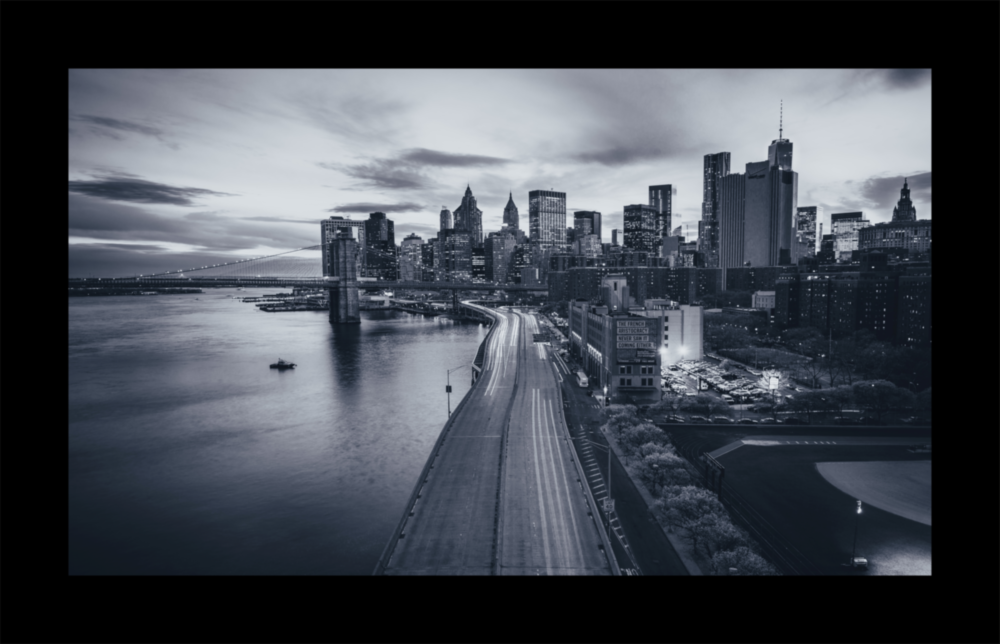 New York Impression sur verre