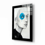 Blaue Vision Glasbild - 72x46 cm