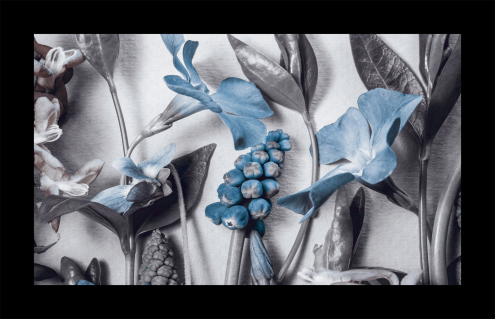 Arte de pared de vidrio de Arreglo floral