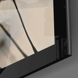 Cinnamon Dandelion Glass Wall Art.