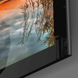 Sunset on the Dock Glass Wall Art.