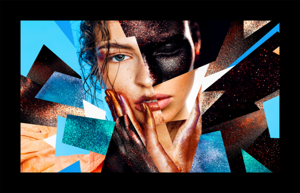 Arte della parete di vetro Donna moderna