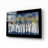 Stiller Wald Glasbild - 72x46 cm