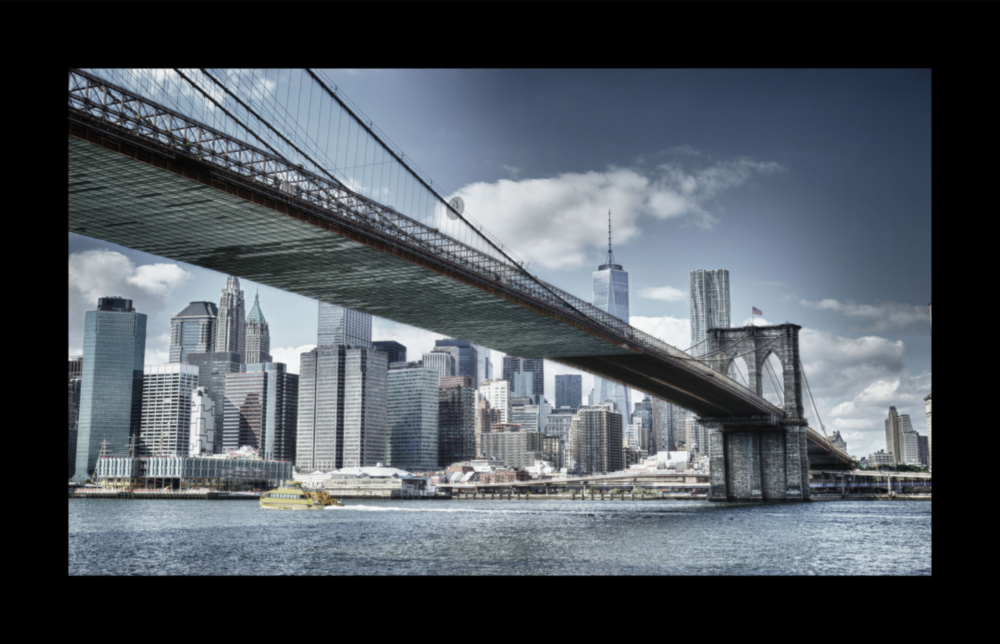 le pont de Brooklyn Impression Sur Verre