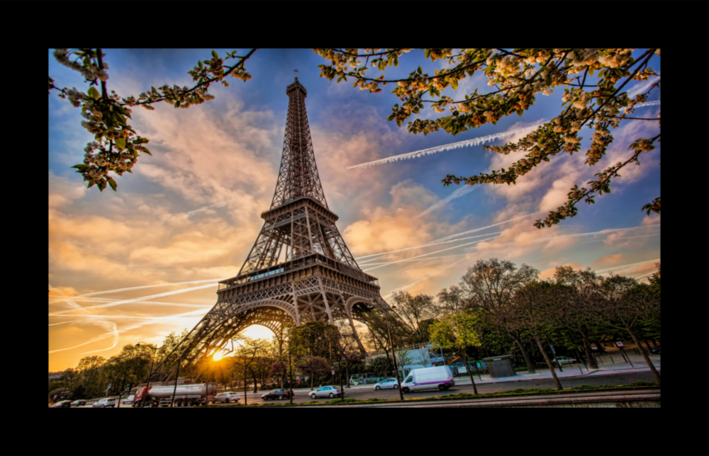 Arte de pared de vidrio de Torre Eiffel