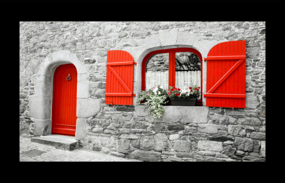 Entrée rouge Impression Sur Verre