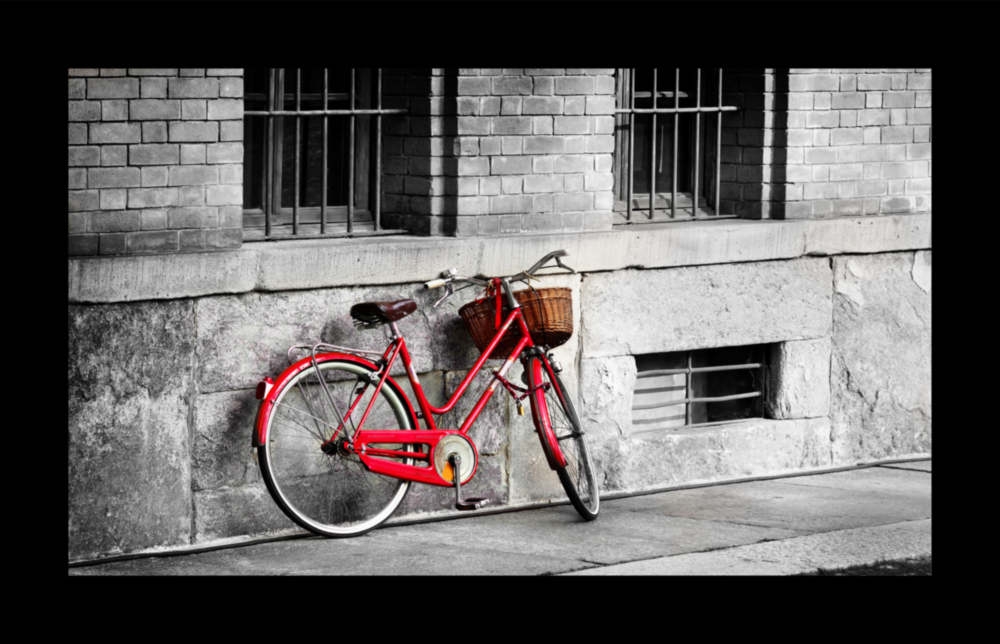 Vélo rouge Impression Sur Verre