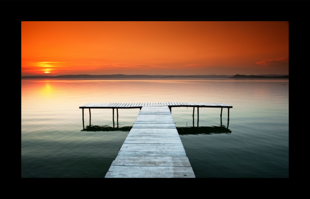 Coucher de soleil Impression Sur Verre