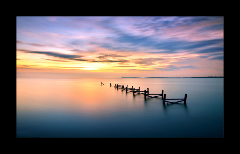 Arte de pared de vidrio de Tramonto