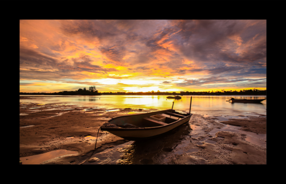 Arte della parete di vetro Tramonto