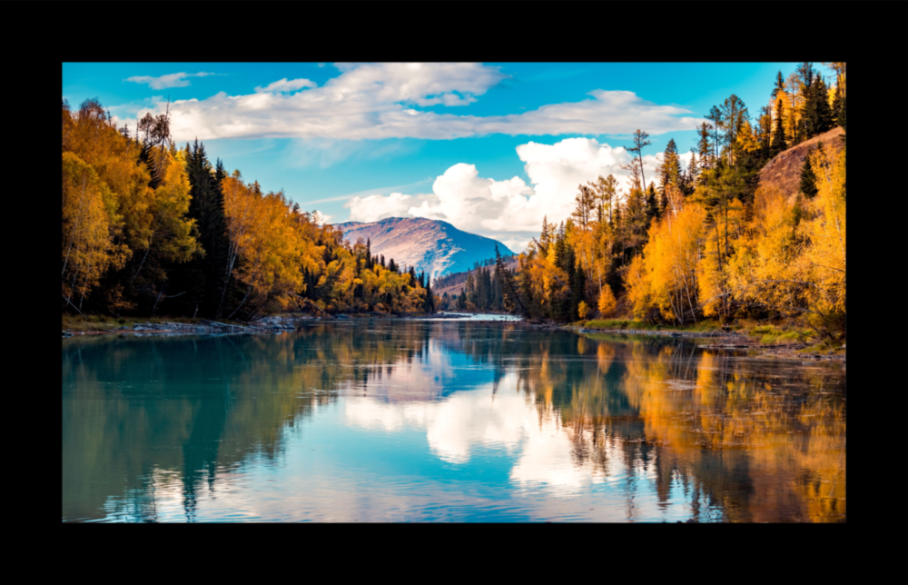Arte della parete di vetro vista lago