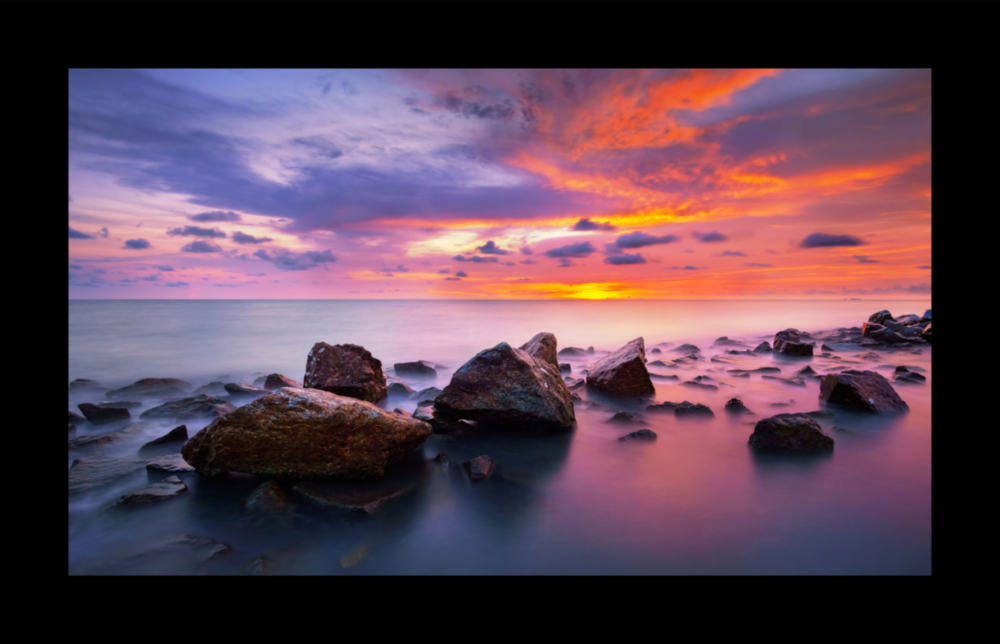 Arte della parete di vetro Tramonto