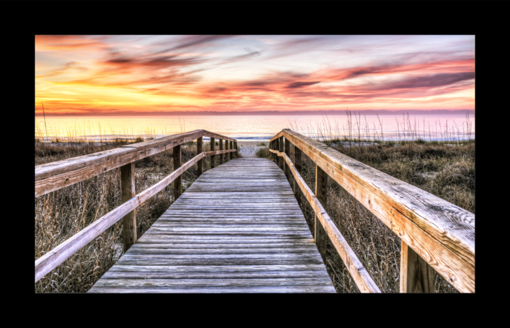 Arte della parete di vetro Tramonto