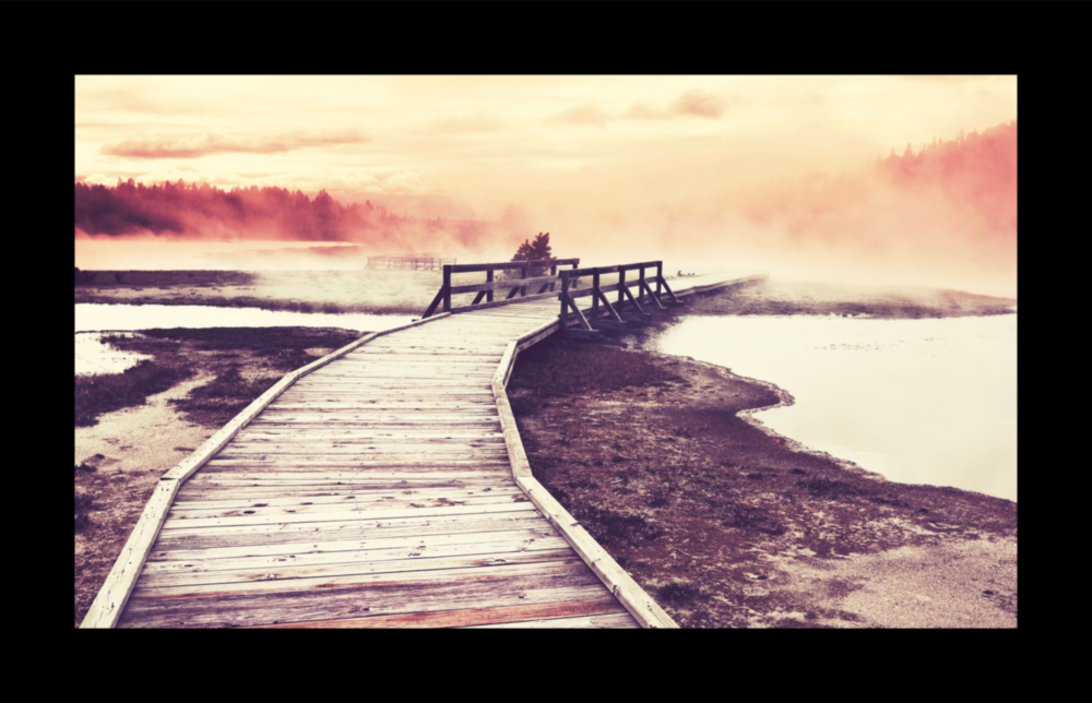 Arte della parete di vetro Tramonto