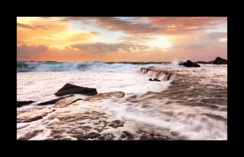 Arte della parete di vetro Onde nuvolose