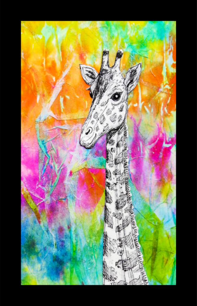 Giraffe Glasbild