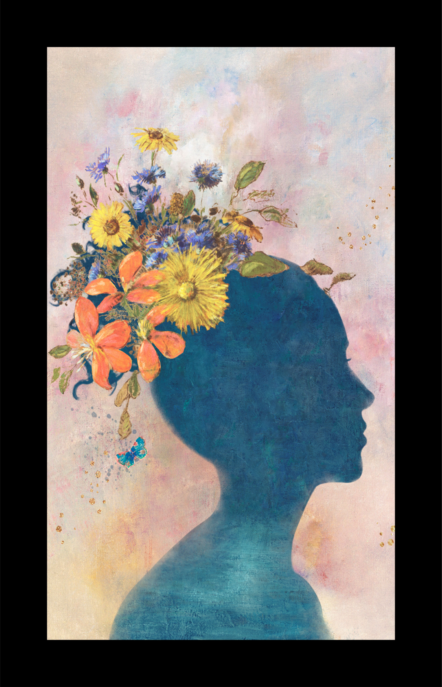 Arte della parete di vetro Pensieri fioriti