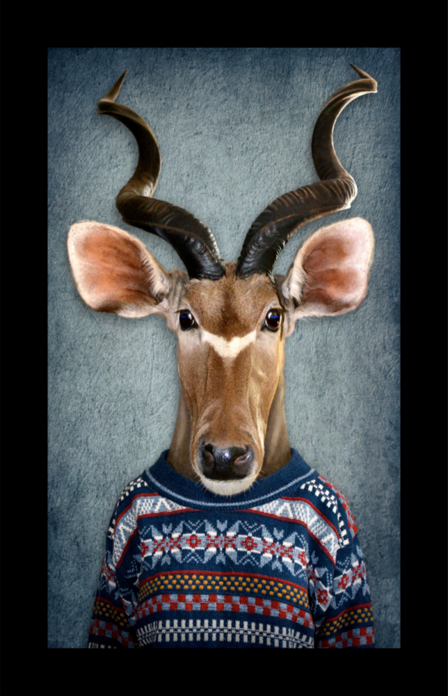 Cerf humain Impression Sur Verre