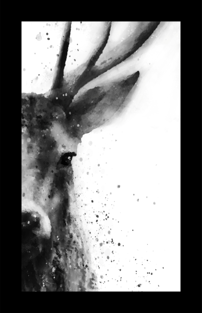 Cerf Impression Sur Verre