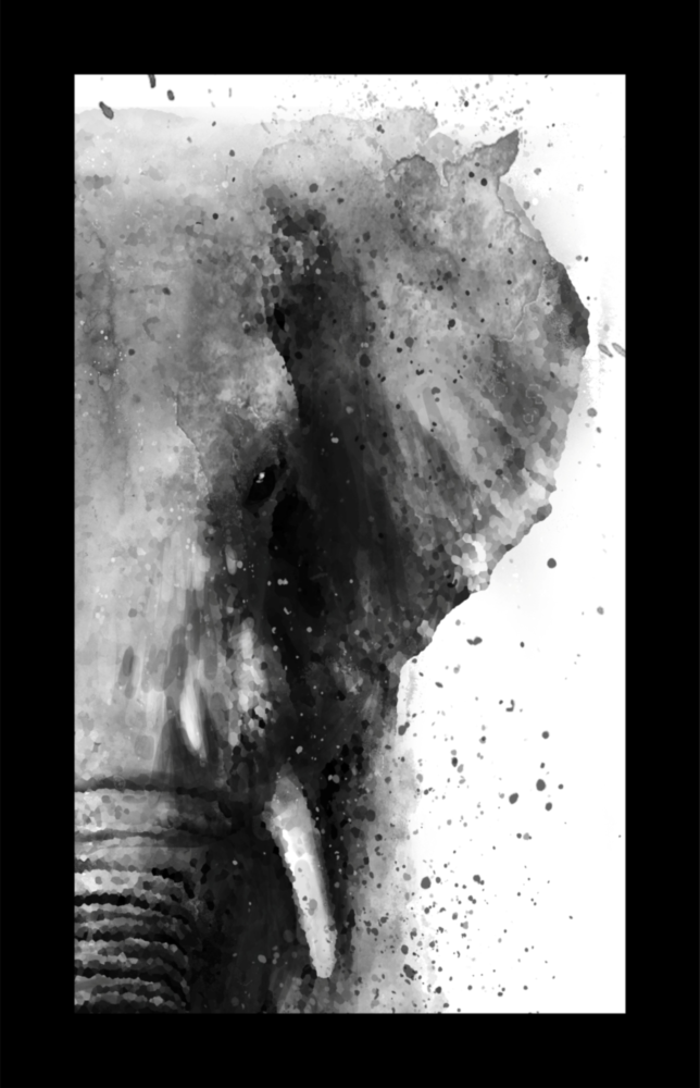 Elephant Glass Wall Art