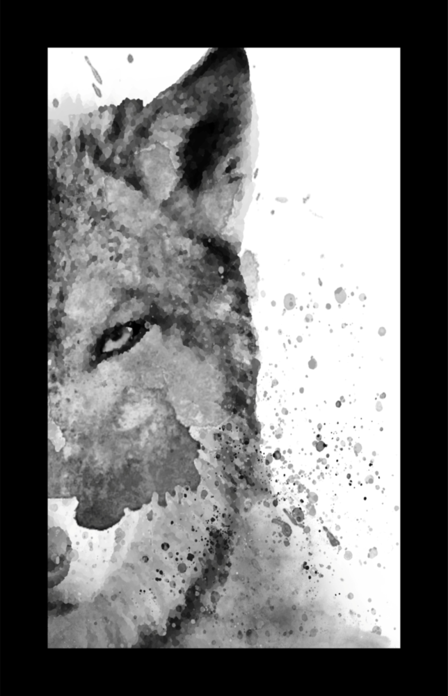 Arte della parete di vetro Lupo