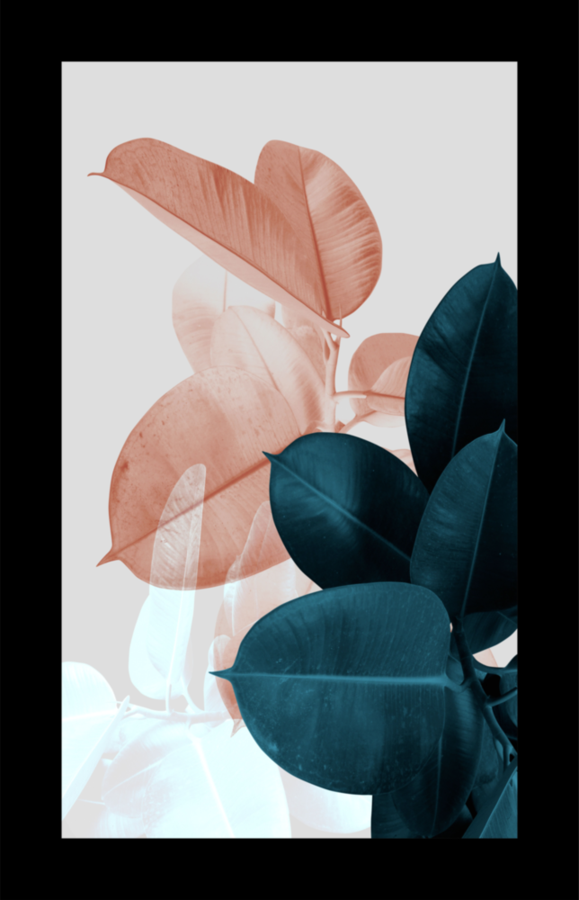 Arte della parete di vetro Foglie