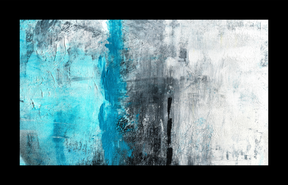 Bleu et bleu Impression Sur Verre