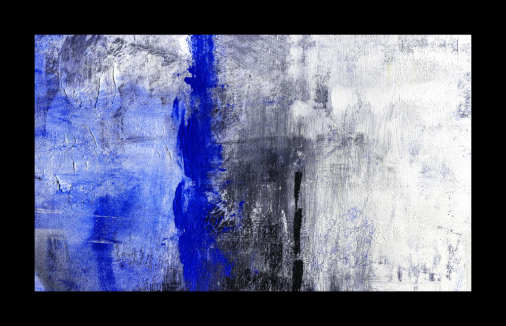 Arte della parete di vetro Abstract Blue