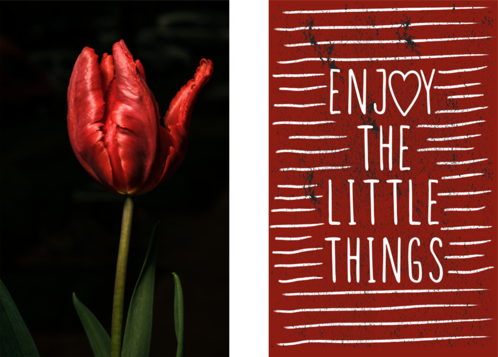 Goditi le piccole cose 2 pezzi combinano arte della parete in vetro