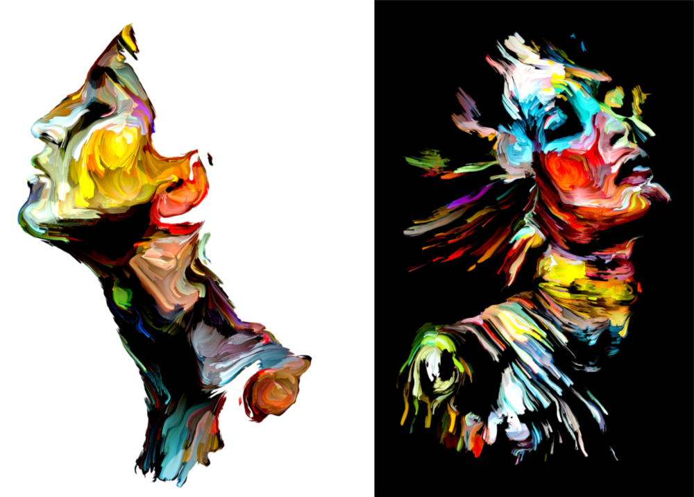 Feel the Music 2 Pieces Combine Glass Wall Art