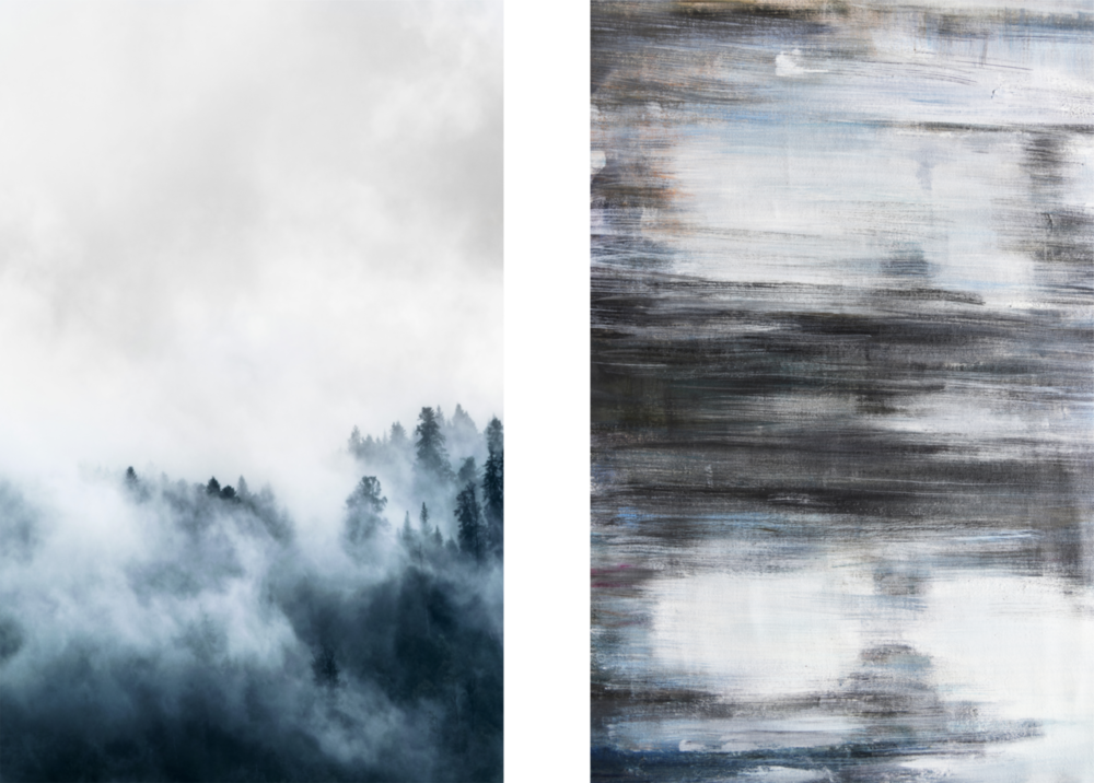 Blue Touches 2 Pieces Combine Glass Wall Art