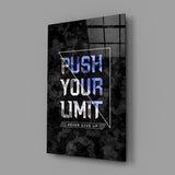 Push Your Limit Glass Wall Art
