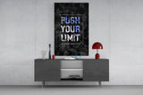 Push Your Limit Glass Wall Art