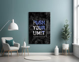 Push Your Limit Glass Wall Art
