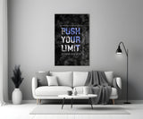 Push Your Limit Glass Wall Art