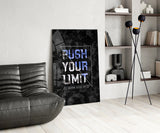 Push Your Limit Glass Wall Art