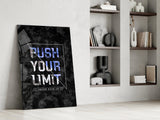 Push Your Limit Glass Wall Art