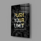 Push Your Limit Glass Wall Art